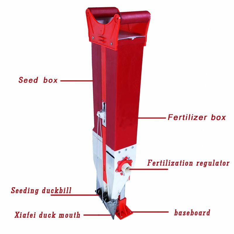 Hand-Held Double-Barrel Sowing and Fertilizing Corn, Soybean and Peanut Pressing Planter