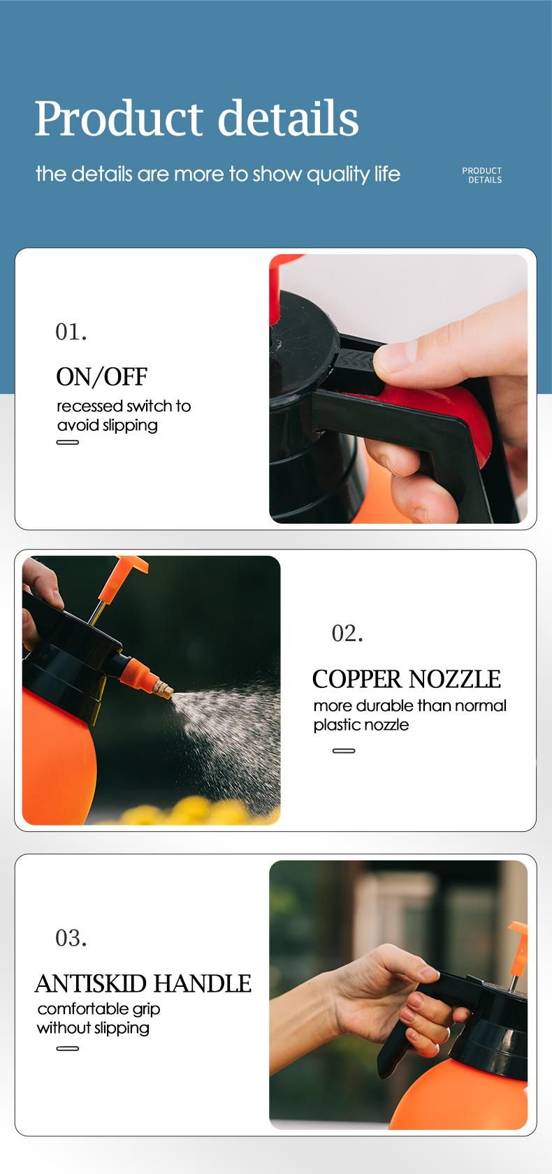 Air-Pressure Manual Sprayer 2L3l Hand Sprayer for Garden and Home Using