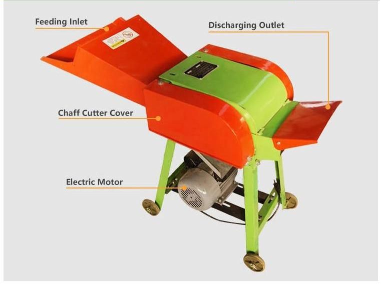 Agricultural Electric Fodder Silage Grinder Farm Portable Diesel Animal Feed Making Grass Straw Cutting Big Chaff Cutter Machine