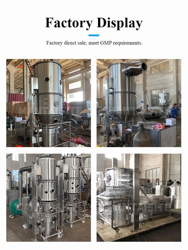 CE Boiling Fluidized Bed Dryer Granulator for Animal Feed Pharmaceutical and Chemical Industry