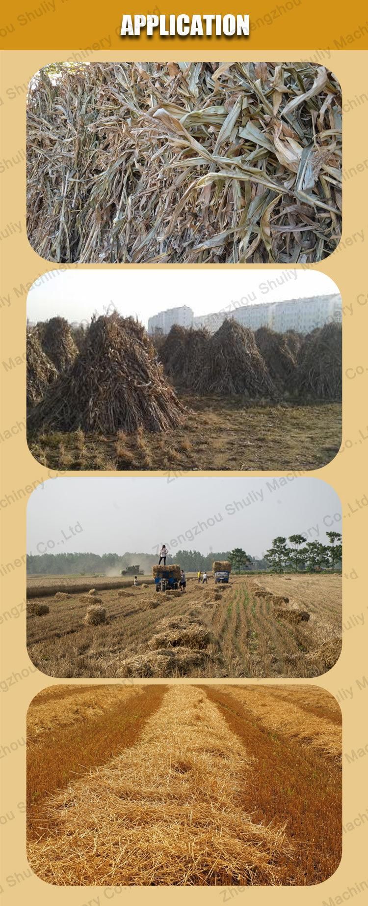 Large Rotary Hammer Mill Grass Straw Bale Crusher Cornstalk Maize Straw Grinder Hay Bale Crusher for Cattle Feed