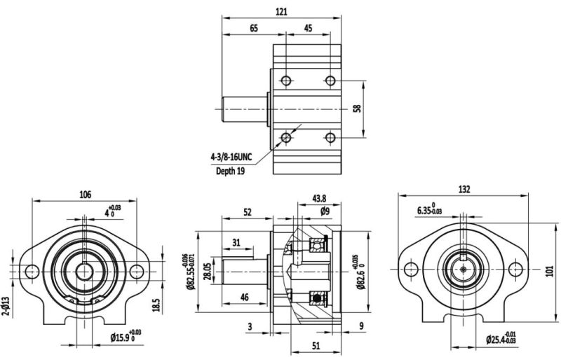 Bearing Support for SAE a Pump