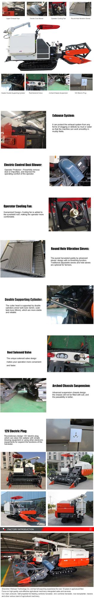 Nice Price of Rice Wheat Rice Harvester Farming Machines