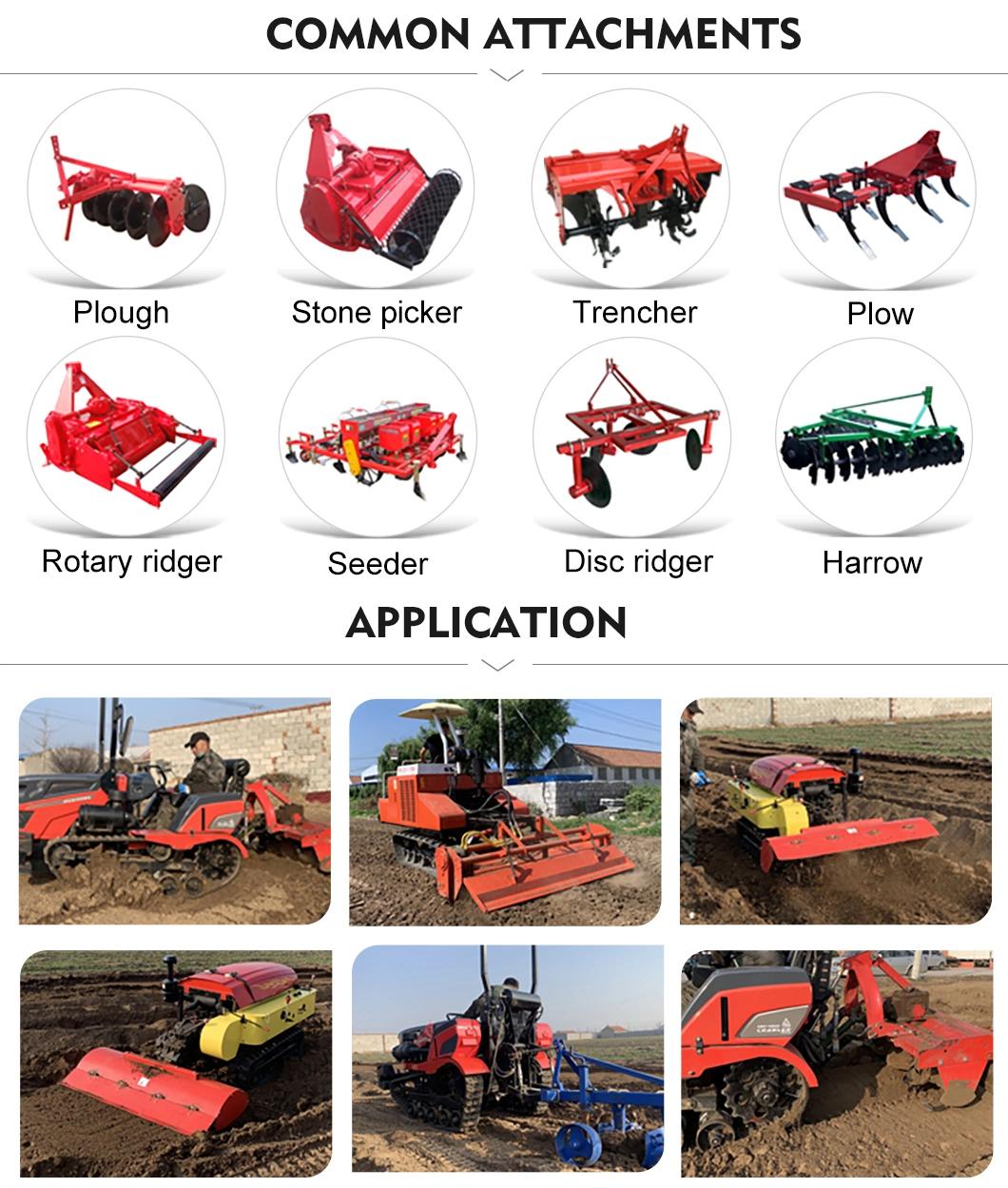 Easy to Operation Advanced Chain Track Cultivator Walking Tractor with Crawler Factory