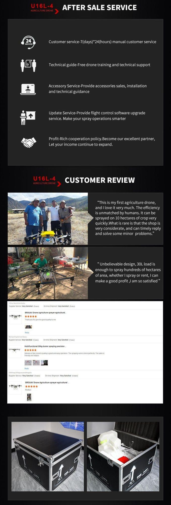 16L Uav Agricultural Crop Drone Sprayer Fail Safe