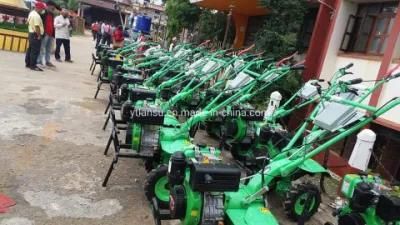 Lansu Factory CE Farming Diesel Gasoline Microtiller Mini Rotary Cultivator Power Weeder Tiller Motocultor