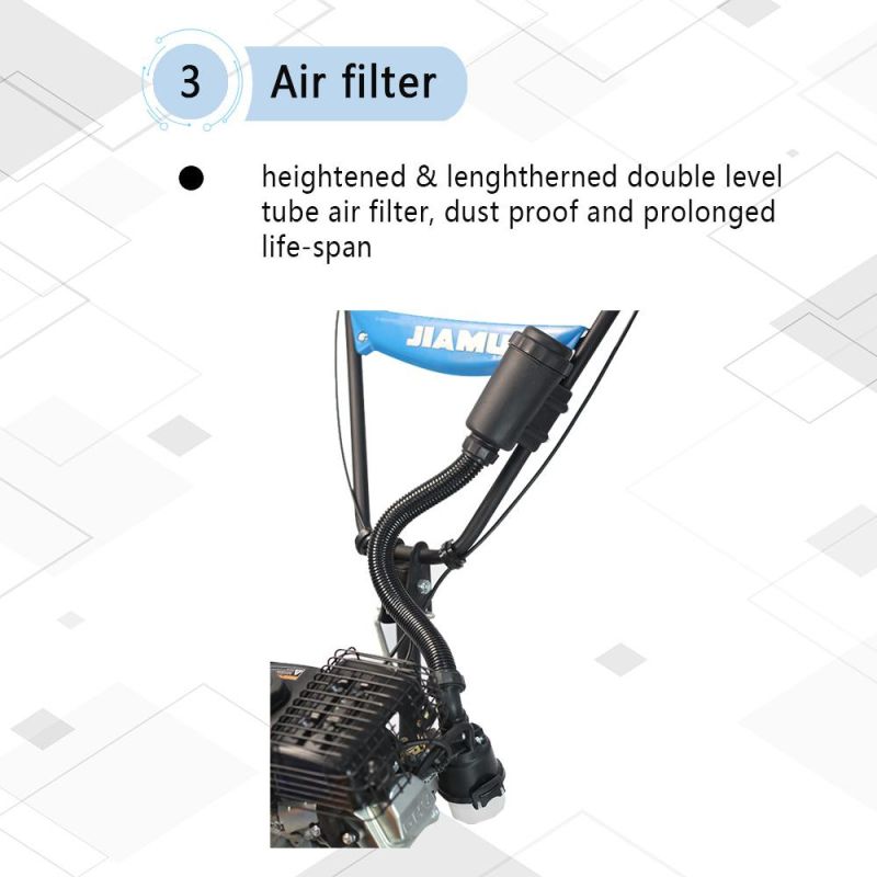 Jiamu GM30A with GM160 All Gear Aluminum transmission Box Small Tiller Farm Machinery Hot Sale