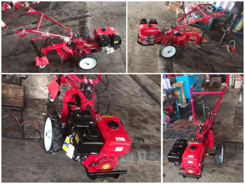 China CE Farming Machinery Mini Two Wheel Hand Traktor Ratavator Rotary Motocultor Power Weeder Tiller