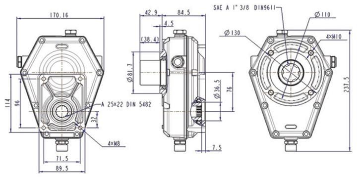 Pump Over Gear Km6002 for Agriculture Machinery