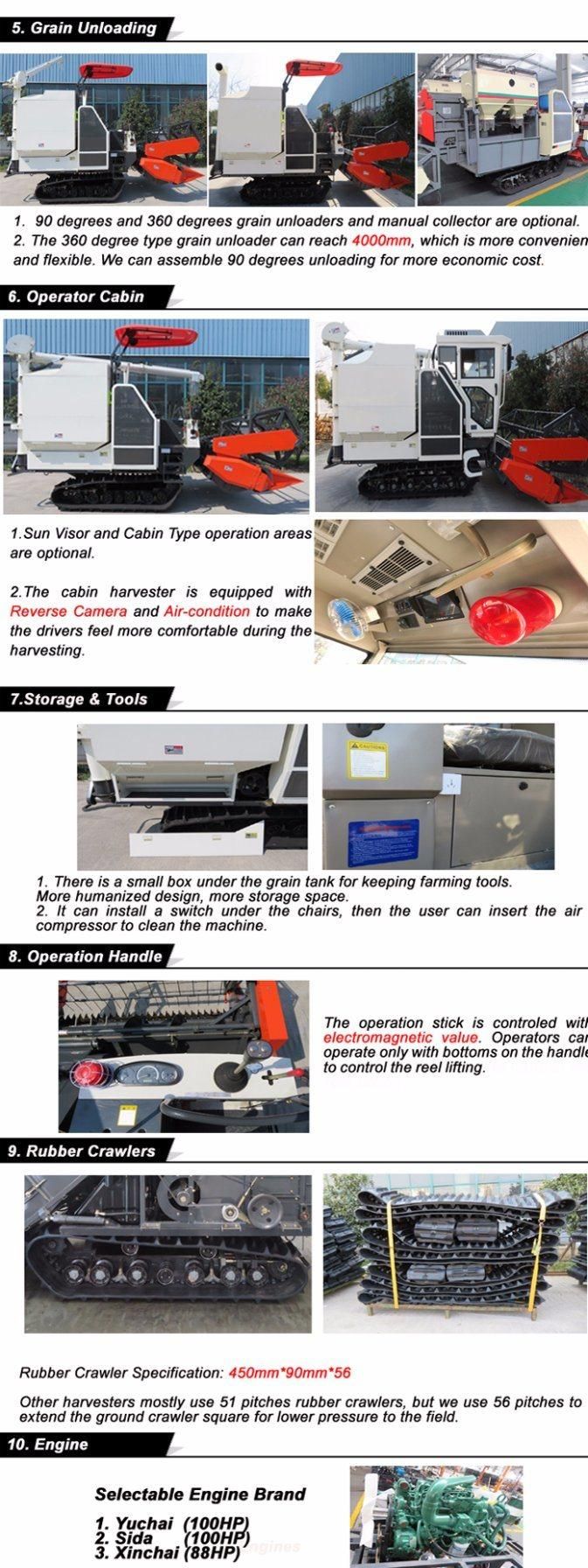 Agricultural Equipment Machinery Use Rice / Wheat Kubota Similar Combine Harvester