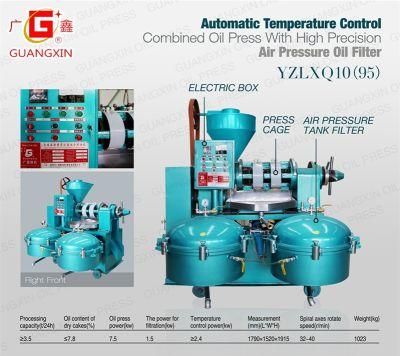 The Biggest Cotton Seeds Oil Expeller Sunfower Oil Press with Guangxin 20tpd Yzyx168