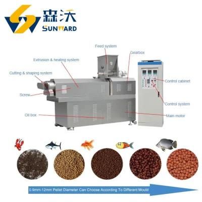 5. Capacity 1 Ton/H Aquaculture Floating and Sinking Fish Feed Processing Machine Extruder Equipment Plant Line