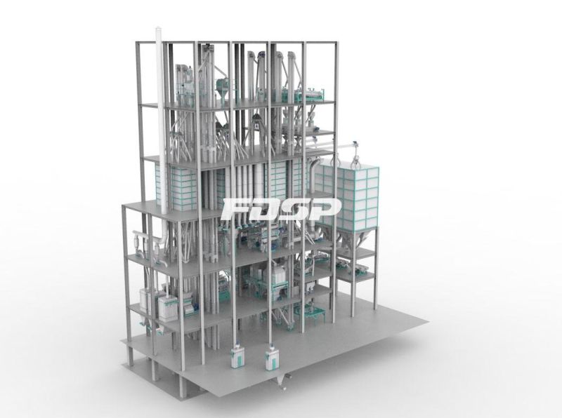 High Output 45tph Animal Feed Production Processing Line