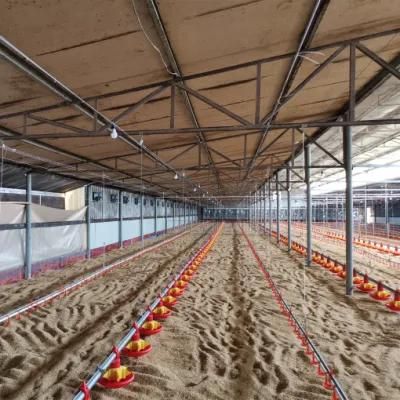 Poultry Chicken Farm Broiler Pan Feeding Line