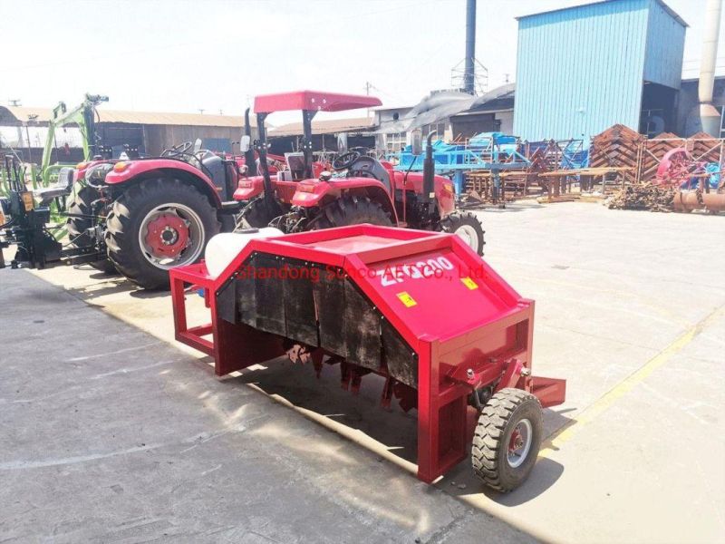 Tractor Mounted Dairy Cow Dung Compost Windrow Turner