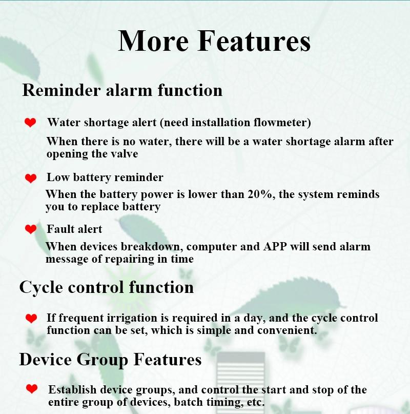 Solar Power Automatic Water Shut off Valve with Mobile APP