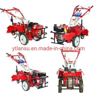 Best Selling Farm Min Cultivator Two Wheel Hand Walking Tractor with Power Tiller for Cultivator