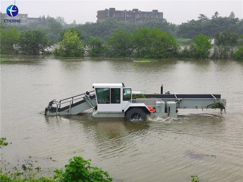 Aquatic Weed Water Hyacinth and The Water Lettuce Harvester