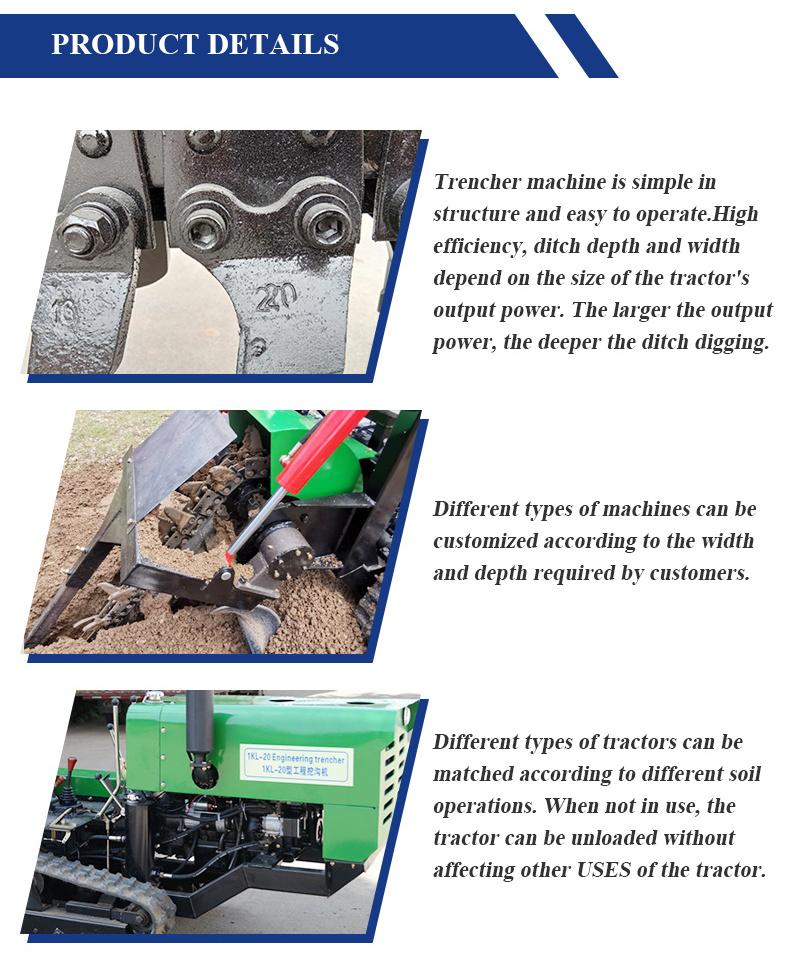 OEM Hand Trencher with 7/15HP Gasoline Engine for Trenching Farmland