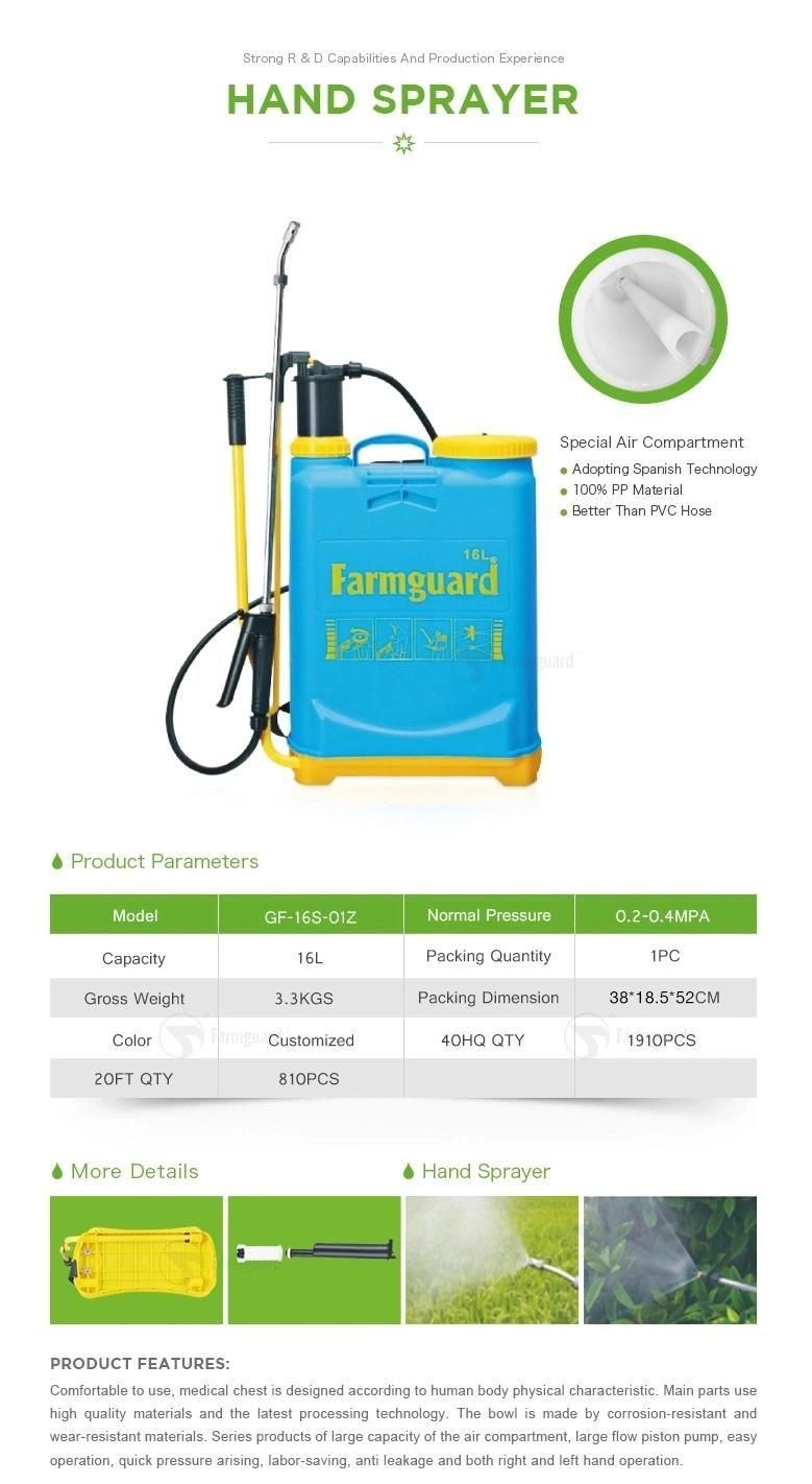 Farmguard 16L High Quality Agricultural Knapsack Manual Type Hand Sprayer