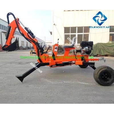 9HP Gasoline Engine Towable Excavator Backhoe Mini Backhoe Digger Backhoe