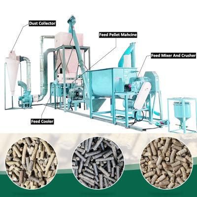 Chicken Sheep Goat Horse Cattle Animal Pellet Feed Mill Machinery