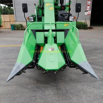 4yzp-2 Farming Using 2rows Self Propelled Wheel Corn Harvester with Cab