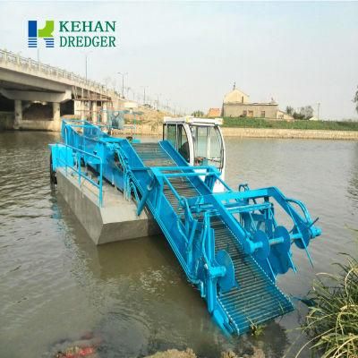 Aquatic Water Hyacinth Weed Cutting Clean Harvester Garbage Salvage Ship