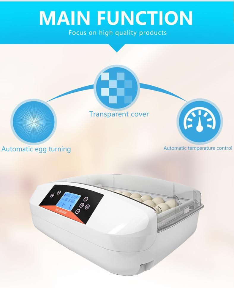 Hhd Egg Incubator 32 Capacity Rolling Egg Tray Hathing Machine Made in China