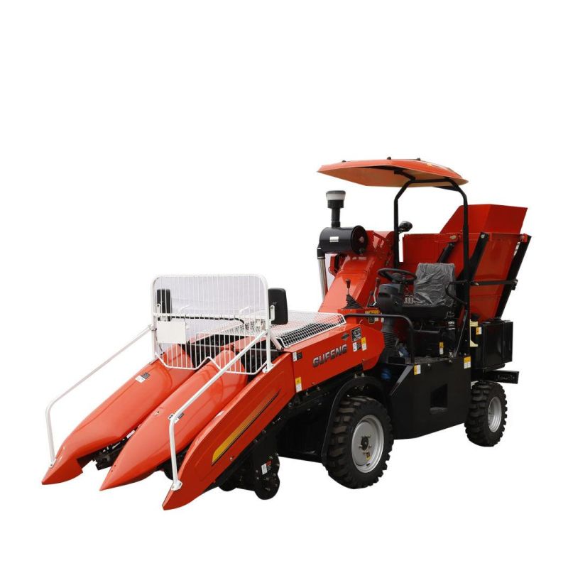 Corn Harvester 2 Lines, 4WD Propeller Combines Corn Harvester