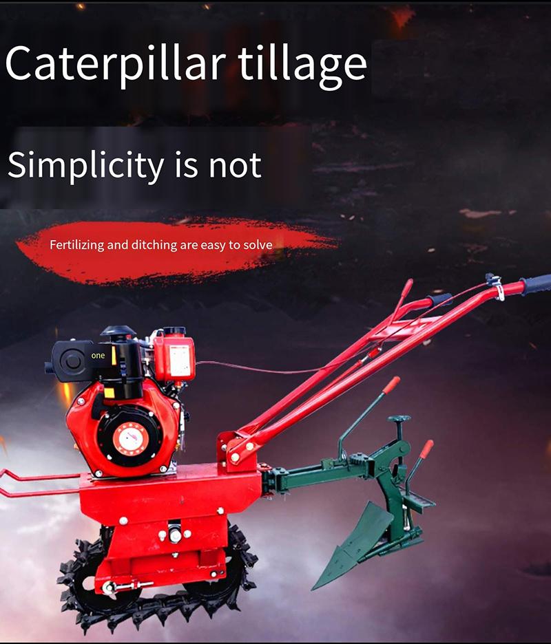 Chain Rail Micro Cultivator Tillage Single Chain Style Wheel Half Ditching, Fertilizing