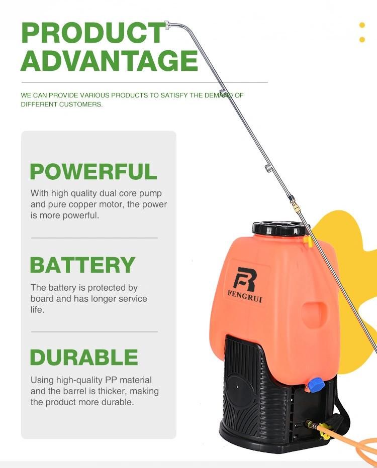 25L Agricultural Portable Knapsack Battery Operated Power Sprayer