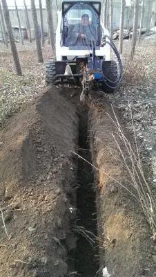 Skid Steer Loader Attachment Trencher
