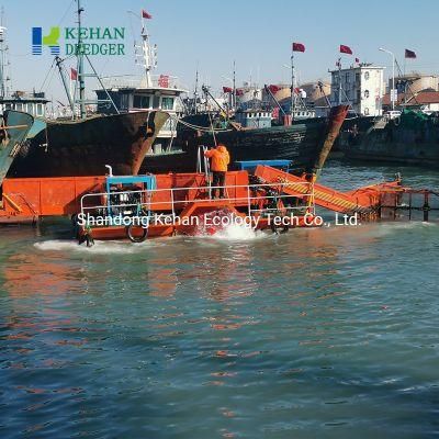 Seaport Floating Trash Skimmer Boat Plastic Lives Wastes Collecting Machine