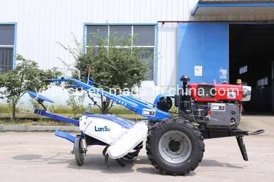 Factory Supply 2 Wheels 15HP Power Tiller Agricultural Diesel Engine Mini Farm Tractor Plow
