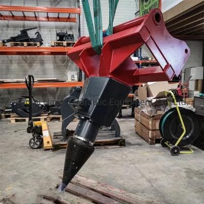 Firewood Cone Drill Bit Log Wood Splitter for Excavator