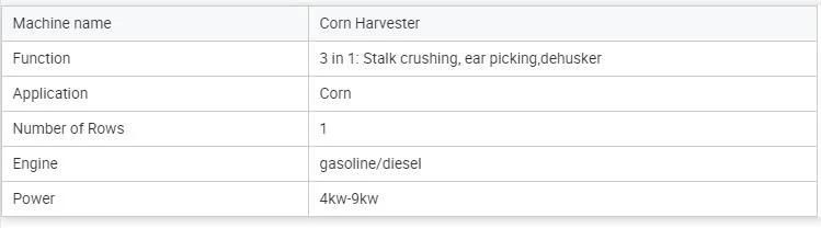 Mini Corn Harvester Corn Pickers