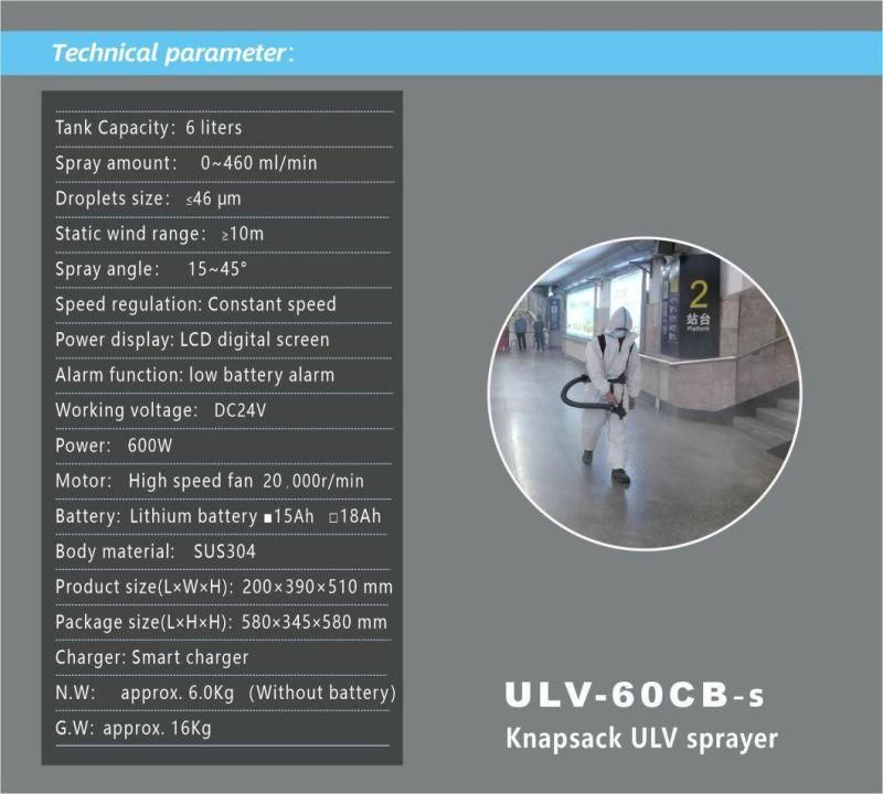 OEM Custom Wholesale Pco Samsung Battery Knapsack Ulv Sprayer