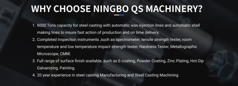 High Standard Metal Smooth Surface Casting Manufacturer Parts