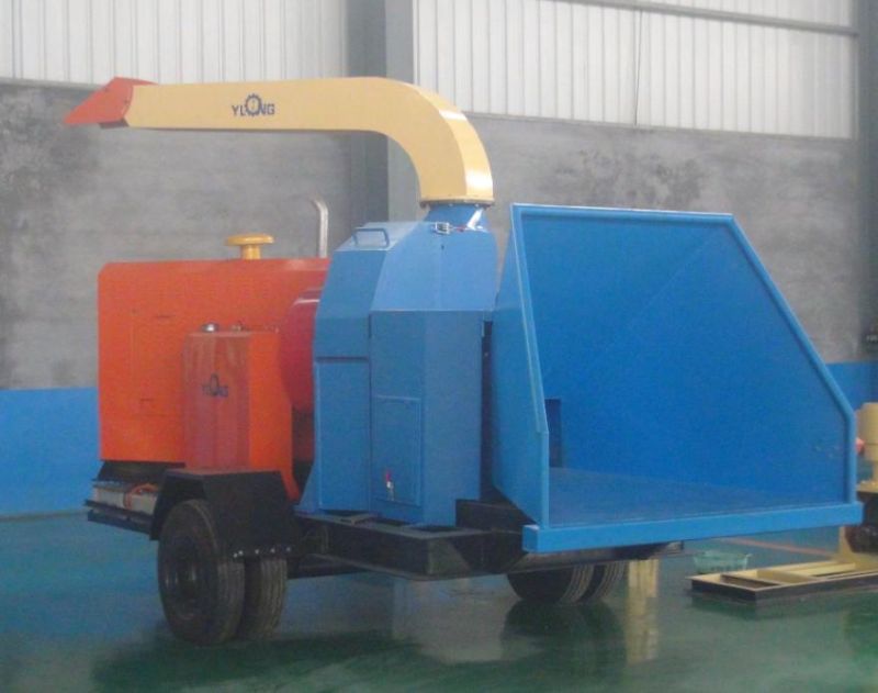 CE and ISO Standard Moveable Large Capacity Diesel Engine Wood Chipper Without Tractor