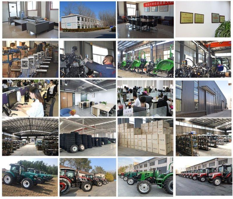 China Tractor for Agricultural Machinery Manufacturer 90HP 4WD Orchard Small Farm Lawn Garden Wheel Tractor