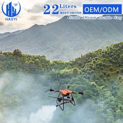 China Supplier Professional Heavy Lifting 22L Agricultural RC Uav Mist Smoke Spraying Fumigation Quadcopter Drone for Agricultural