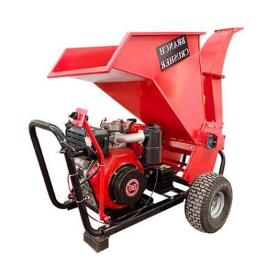 Factory Shredder Crusher Forest Tree Branch Log Movable Pto Driven Sawdust Industrial Wood Chipper Machine