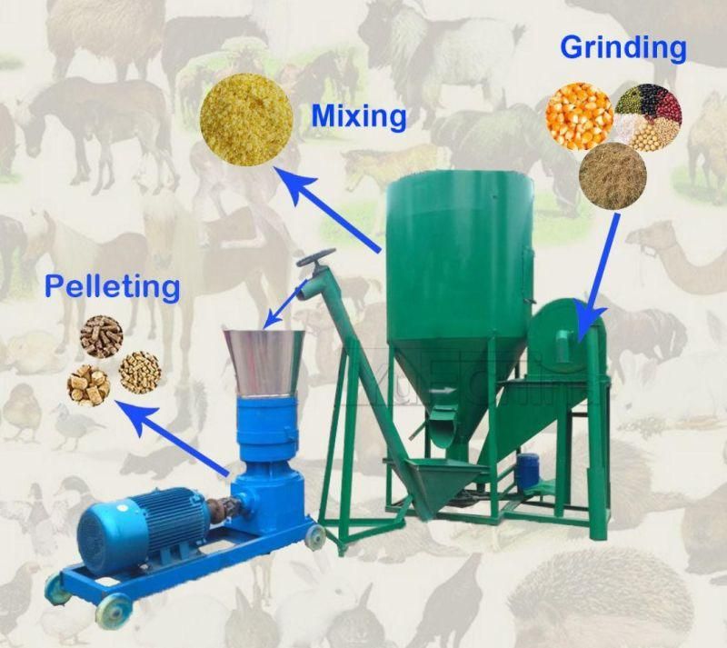 Vertical Feed Mixer Machine and Crusher for Feed Production Line
