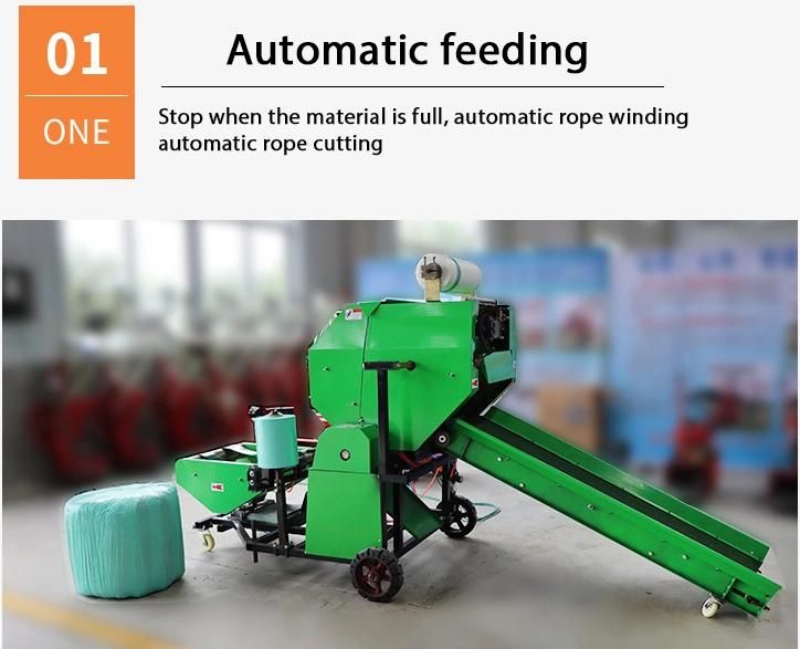 Diesel Corn Silage Wrapping Mini Round Hay Baler Machine for Dairy Farm