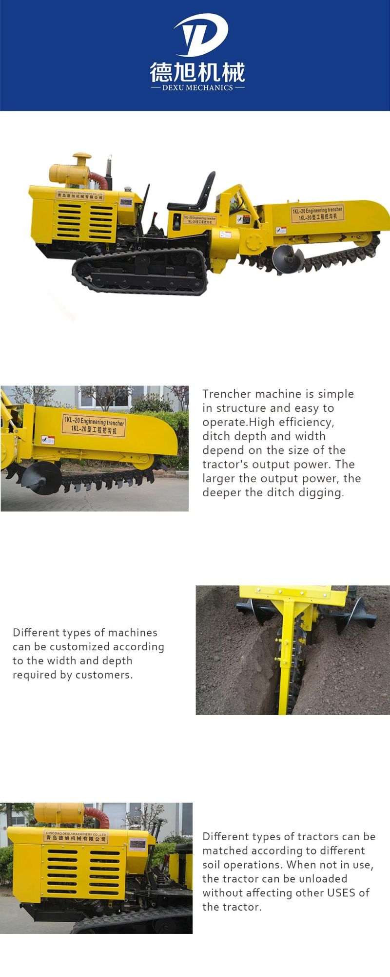 Mini Chain Trencher Machine, Mini Power Trencher for Sale