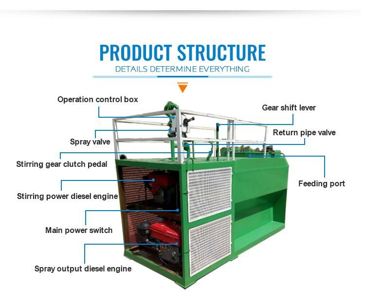 Mulch Hydro Seeder Highway Greening Spraying Grass Seed Hydroseeding Machine