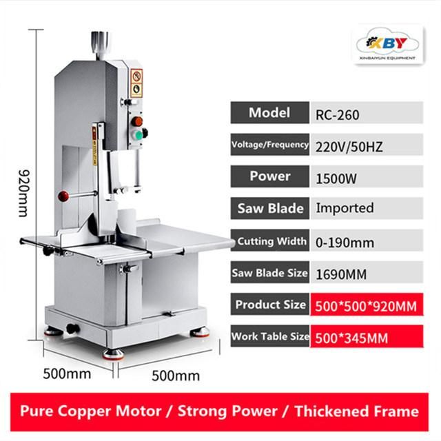 Automatic Electric Meat Sawing Machine Meat Bone Sawing Machinery for Cutting Frozen Meat and Bone Use