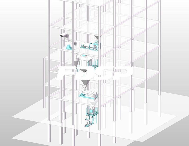 Long Working Life 3-6tph Extruded Aqua Feed Processing Mill