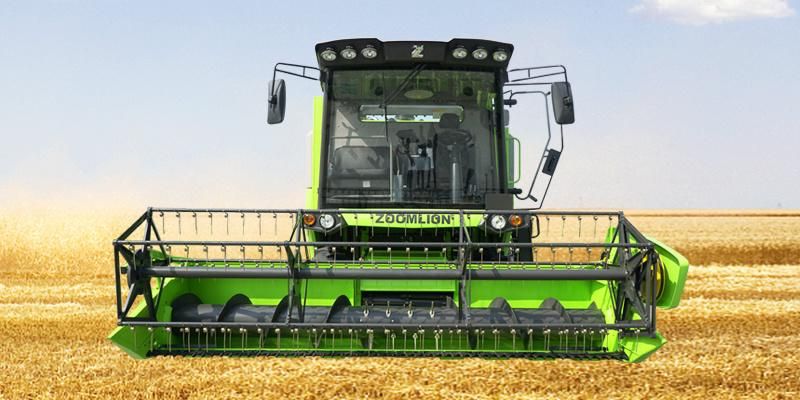 Zoomlion 190HP Wheeled Wheat Combine Harvester 4m Cutting Width